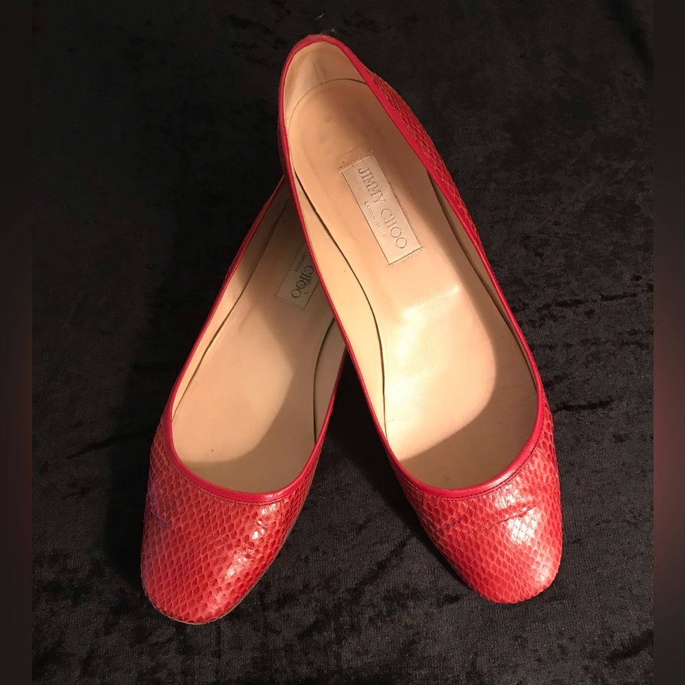 Jimmy Choo Red Flats